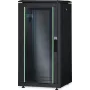 DIGITUS Unique 26U tīkla skapis 1342x600x1000mm melns (brīvstāvošs, stikla durvis)