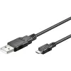 DIGITUS USB 2.0 kabelis Type A - Micro B vīriešu/vīriešu 1,8m Melns