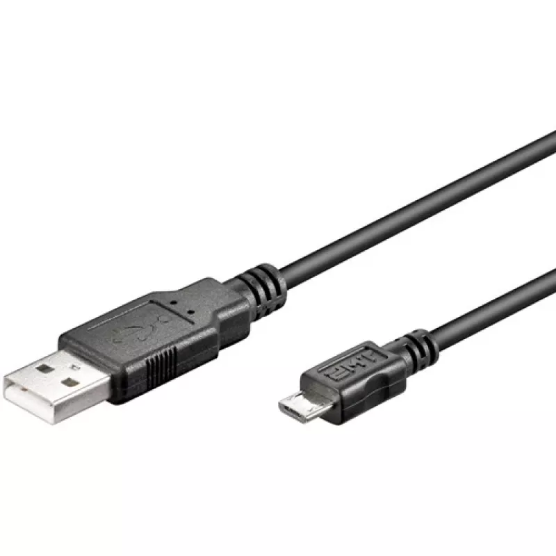 DIGITUS USB 2.0 kabelis Type A - Micro B vīriešu/vīriešu 1,8m Melns