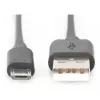 DIGITUS USB 2.0 kabelis Type A - Micro B vīriešu/vīriešu 1,8m Melns
