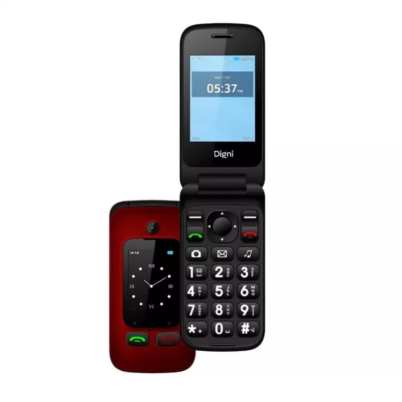 Digni Flip Case Red for Samsung Galaxy A12 - PU Ādas Maks Maciņš ar Karšu Slotiem un Statīvu