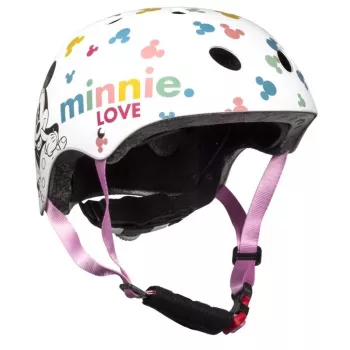 Disney Minnie Mouse sporta ķivere bērniem 3-6 gadi, rozā/sarkana, CE EN 1078, regulējama, 6 ventilācijas atveres
