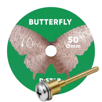 DISTAR dimanta griešanas disks BUTTERFLY 50 x 0.6 x 5.8/3.2-3.0F ar stieņa turētāju