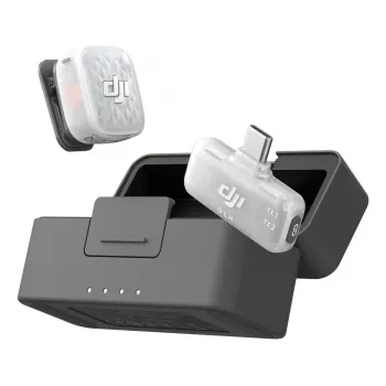 DJI Mic Mini 2S bezvadu mikrofonu sistēma (1 raidītājs + 1 mobilais uztvērējs + uzlādes futrālis)