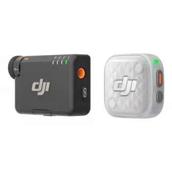DJI Mic Mini 2S bezvadu mikrofonu sistēma (1 TX + 1 RX) - 2.4GHz digitālā, 32-bit float ierakstīšana, 250m darbības rādiuss, OLED skārienekrāns, magnētiskais klips, kamerām un viedtālruņiem