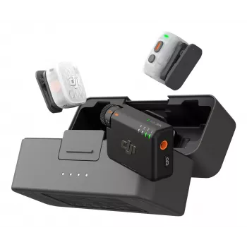 DJI Mic Mini 2S bezvadu mikrofonu sistēma (2 raidītāji + 1 uztvērējs + uzlādes futrālis)