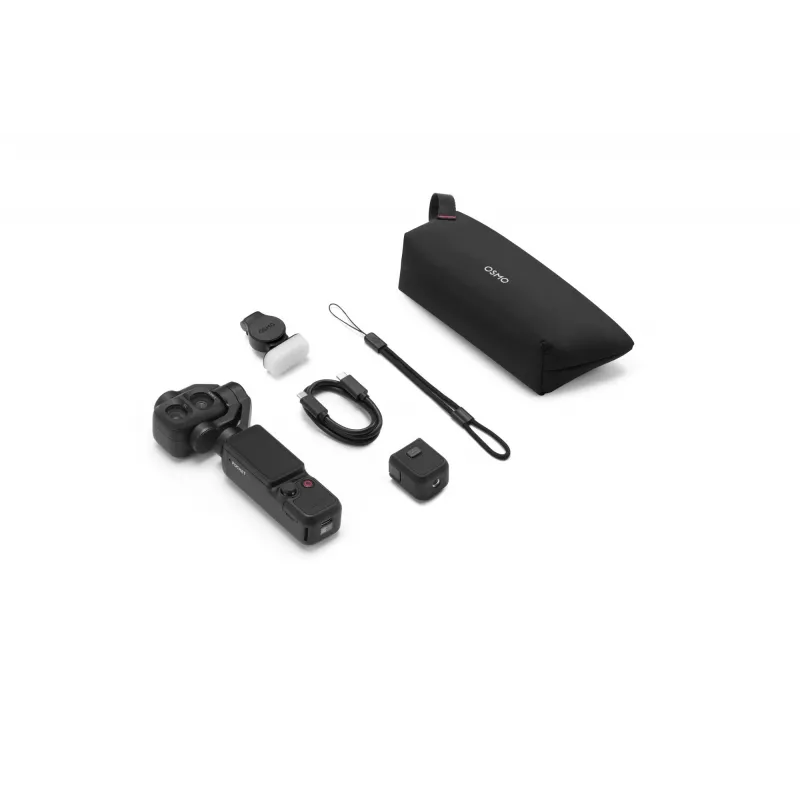 DJI Osmo Pocket 4P Standard Combo - 1 collu CMOS 4K120fps 3 asu kardāna kamera, 2 inch grozāms skārienekrāns, 37MP foto, 240fps palēnināta kustība, Wi-Fi/Bluetooth, 160min akumulators