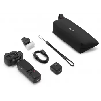 DJI Osmo Pocket 4P Standard Combo - 1 collu CMOS 4K120fps 3 asu kardāna kamera, 2 inch grozāms skārienekrāns, 37MP foto, 240fps palēnināta kustība, Wi-Fi/Bluetooth, 160min akumulators