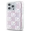 DKNY Apple iPhone 15 Pro Max 6,7 cietais vāciņš Liquid Glitter Multilogo rozā