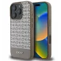 DKNY Apple iPhone 16 Pro Max PU ādas atkārtota raksta apakšējā svītra MagSafe maciņš Brūns