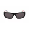 DKNY DK545S-002 Sieviešu taisnstūra saulesbrilles - Melns rāmis, pelēki gradienta lēcas 56mm