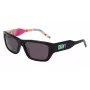 DKNY DK545S-002 Sieviešu taisnstūra saulesbrilles - Melns rāmis, pelēki gradienta lēcas 56mm