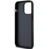 DKNY ādas Mono Stripe & metāla logotipa maciņš iPhone 14 Pro Max - melns
