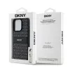 DKNY Ādas Mono Stripe & Metāla Logo Maciņš iPhone 15 Pro - Melns