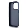 DKNY Leather Mono Stripe & Metal Logo Maciņš iPhone 15 Pro - Zils