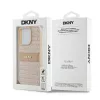 DKNY Leather Mono Stripe & Metal Logo maciņš iPhone 15 Pro - Rozā