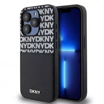 DKNY PU ādas kartes kabatas maciņš iPhone 14 Pro melns