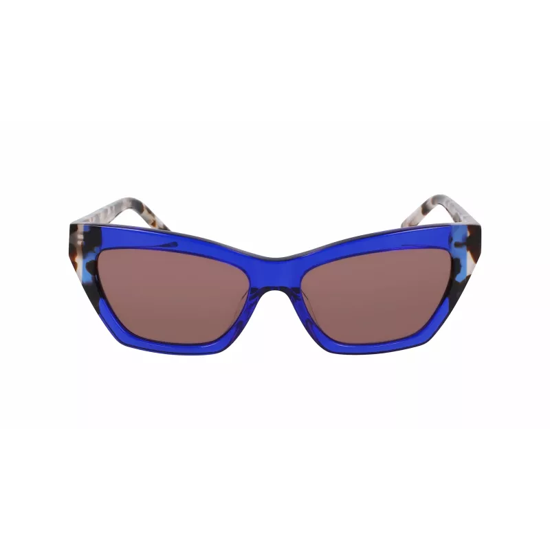 DKNY Sieviešu saulesbrilles DK547S5516425 - Havanas acetāta rāmis, brūnas gradienta lēcas, 55 mm