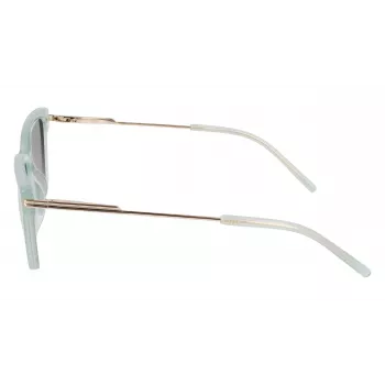 DKNY Women's DK713S Saulesbrilles - Brūna Havana Taisnstūra Rāmis ar Brūniem Gradienta Lēcām - 56 mm Lēcu Platums