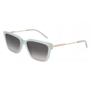 DKNY Women's DK713S Saulesbrilles - Brūna Havana Taisnstūra Rāmis ar Brūniem Gradienta Lēcām - 56 mm Lēcu Platums