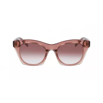 DKNY Sieviešu saulesbrilles DK541S-265 Brūnas Havanai kvadrātveida acetāta rāmis ar brūniem gradienta polikarbonāta stikliem 51/21/140 mm