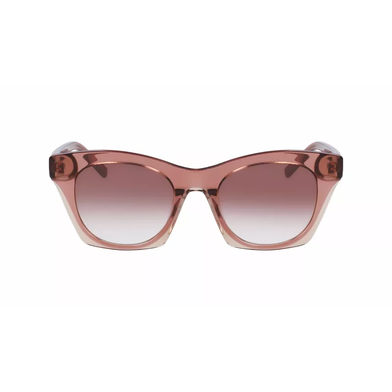 DKNY Sieviešu saulesbrilles DK541S-265 Brūnas Havanai kvadrātveida acetāta rāmis ar brūniem gradienta polikarbonāta stikliem 51/21/140 mm