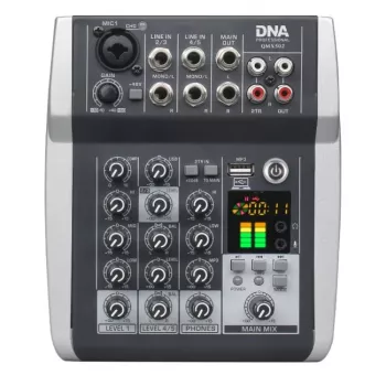 DNA PROFESSIONAL DNA QMX502 5-Kanālu Analogais Skaņas Mikseris Zils