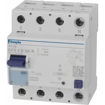 DOEPKE DFS4 040-4/0,03-B SK B tipa RCCB 4 polu 40A 30mA 230/400V AC 9134988