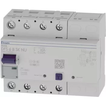Doepke DFS6 040-4/0.03-B SK NU Diferenciālās strāvas aizsardzības automāts 4-poliem 40A 30mA B tips 09134899
