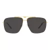 Dolce & Gabbana DG2264-02-87 Saulesbrilles Vīriešiem Zelts Rāmis Pelēkas Lēcas Pilot 61mm