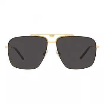 Dolce & Gabbana DG2264-02-87 Saulesbrilles Vīriešiem Zelts Rāmis Pelēkas Lēcas Pilot 61mm