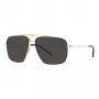 Dolce & Gabbana DG2264-02-87 Saulesbrilles Vīriešiem Zelts Rāmis Pelēkas Lēcas Pilot 61mm