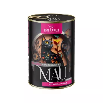 DOLINA NOTECI MAU Pate and Fillet Sterilised Goose with Rabbit and Raspberries - Slapjā barība kaķiem - 400g