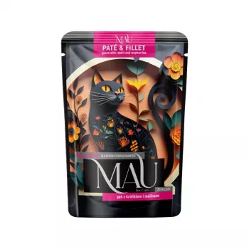 DOLINA NOTECI MAU Pate and Fillet Sterilised Goose with Rabbit and Raspberries - Wet Cat Food - 85g