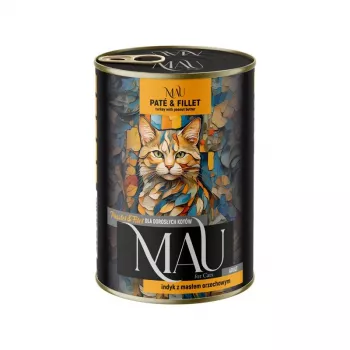DOLINA NOTECI MAU Pate and Fillet Turkey with Peanut Butter - Slapjā barība kaķiem - 400g