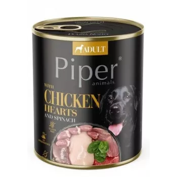DOLINA NOTECI Piper Vistas sirdis ar spinātiem Slapjā suņu barība 800 g
