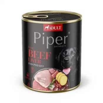 Dolina Noteci Piper ar liellopa aknām un kartupeļiem - mitrā suņu barība 800 g