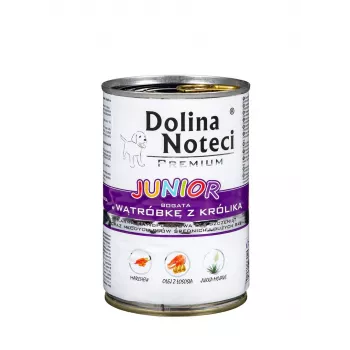 Dolina Noteci Premium Junior trušu aknas bagātīga mitrā barība vidēju un lielu šķirņu kucēniem - 400g