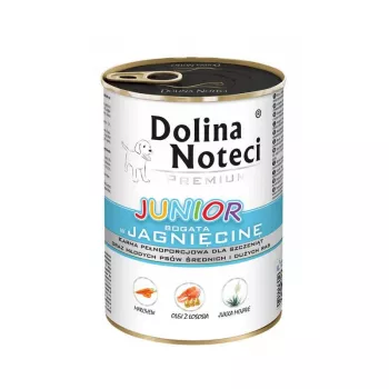 Dolina Noteci Premium Junior bagāta ar jēru mitrā suņu barība vidējo un lielo šķirņu kucēniem, 400g bundža