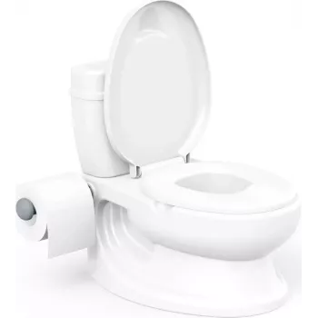 Dolu WC podiņš tualetes apmācībai ar skalošanas skaņu, balts 8690089070517