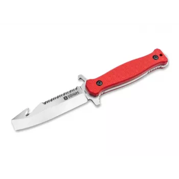 Dönges Expert Fire Knife 02DG001 glābšanas salokāms nazis ar stikla lauzni un jostas griezēju, melns