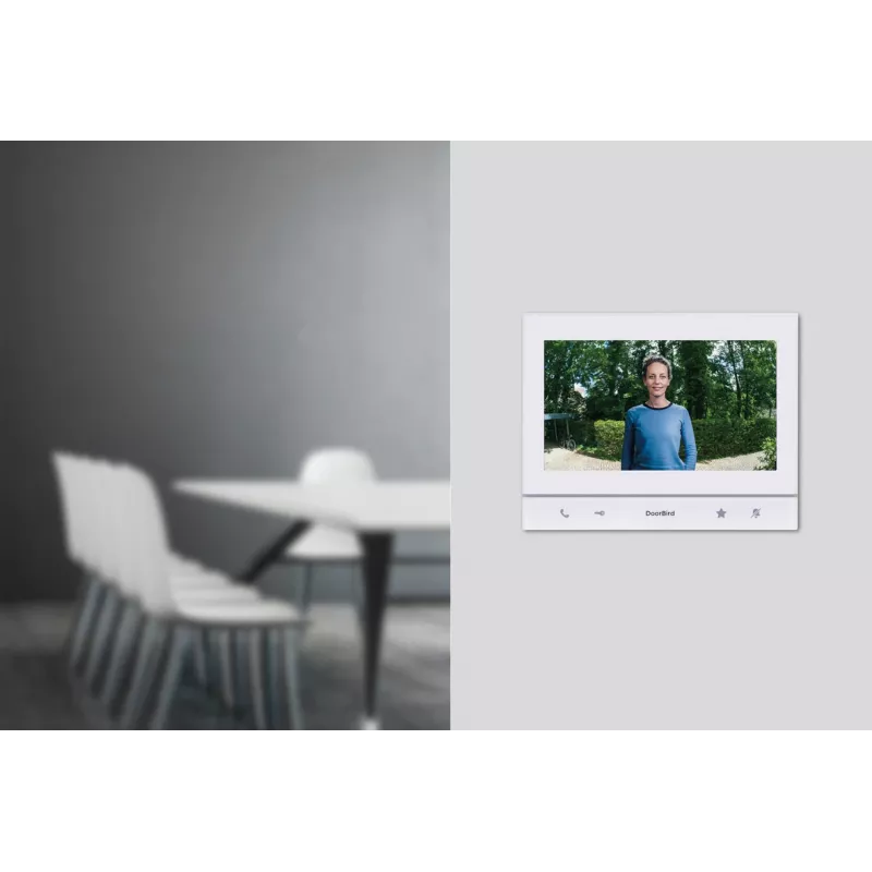 DoorBird A1103 IP Video Indoor Station Polar White Edition ar 7 inch IPS kapacitatīvu skārienekrānu, Fast Ethernet, PoE