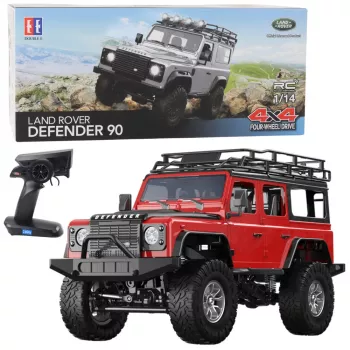 Double E tālvadības bezceļa transportlīdzeklis RC Land Rover Defender 90 sarkans 1:14