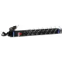 DSIT DS-8PDU-C13 Strāvas sadales bloks – 1U Rackmount PDU, 8x IEC C13 kontaktligzdas, 10A 250V, 2m kabelis, melns
