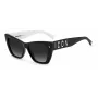 DSQUARED2 ICON0006S80S Sieviešu saulesbrilles - Melns acetāta rāmis, Pelēkas lēcas, 53mm