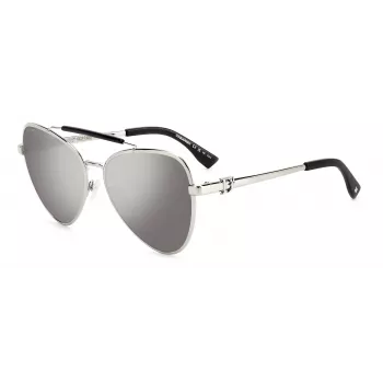 DSQUARED2 Sieviešu saulesbrilles D2-0093-S-10 Melns Acetāts Kvadrātveida Rāmis Pelēkas Lēcas 60/17/140 mm