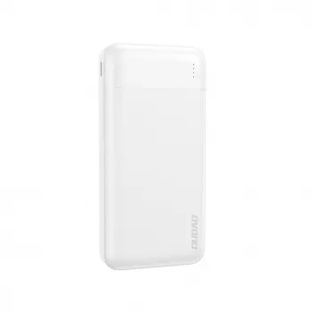 Dudao K18-1W 10000mAh Power Bank Balts USB-A / USB-C / Micro USB