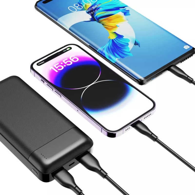 Dudao K18 Pro Power Bank 20000mAh USB-A / USB-C / Micro USB - Melns