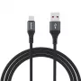 Dudao L3ST USB-A uz USB-C 5A kabelis 1,2m pīts - Melns