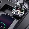 Dudao R2PRO+ Auto FM raidītājs ar PD25W Bluetooth 5.3 RGB uzlādes portiem - Melns un Sudrabs